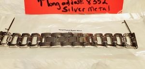 Fitbit versa 7" metal silver adjustable band
